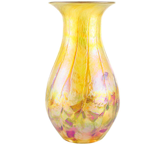 Raindrop Desert Gold Vase by Glass Eye Studio